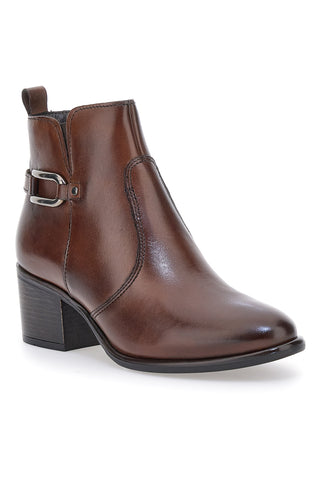 Pittarello – Klasse 1976 – Braune Stiefeletten aus echtem Leder mit Doppelschnalle