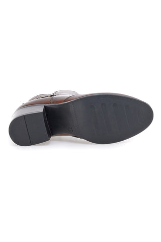 Pittarello – Klasse 1976 – Braune Stiefeletten aus echtem Leder mit Doppelschnalle