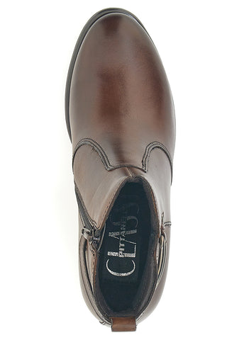 Pittarello – Klasse 1976 – Braune Stiefeletten aus echtem Leder mit Doppelschnalle