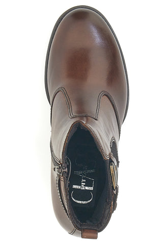 Braune Stiefeletten mit Absatz und Schnallendetail Pittarello Klasse 3050