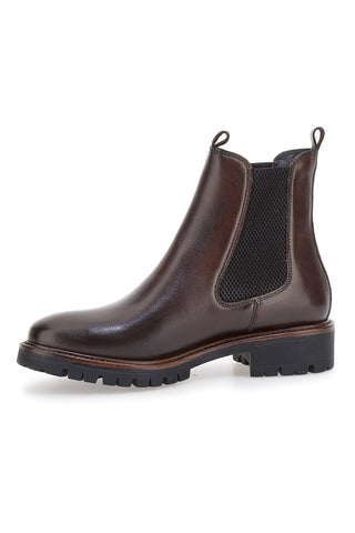 Pittarello Klasse 2104 braune Stiefeletten aus echtem Leder mit elastischen Einsätzen