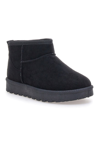 Pittarello Love PK1699B schwarze Stiefeletten mit warmem Fellfutter und gezackter Sohle