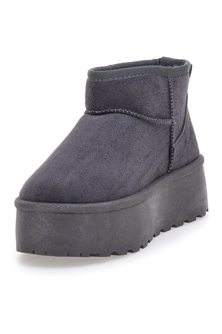 Stivaletti pantofole grigi con pelo interno Pittarello Love PK1497B