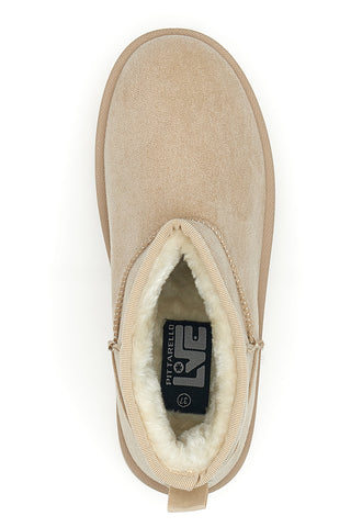 Beige Slipper-Stiefeletten mit Plateau und warmem Futter PITTARELLO LOVE PK1497D