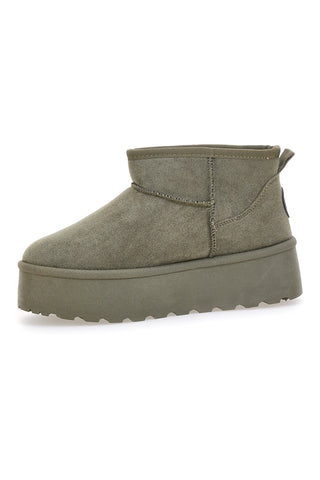 Pittarello Love PK1497E grüne Pelzstiefeletten mit warmem Futter