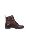 Anfibi stringati bordeaux in pelle con zip e rivestimento caldo Bagatt D11AFS3K4100