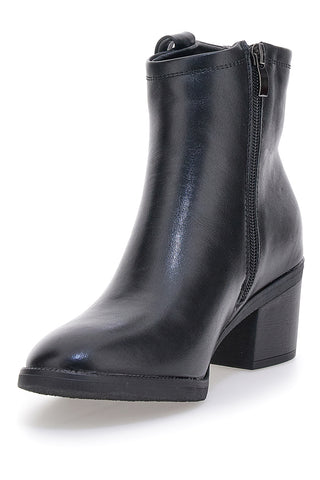 Cafe' Cost 240561 schwarze Stiefeletten mit breitem Absatz und seitlicher Schlaufe