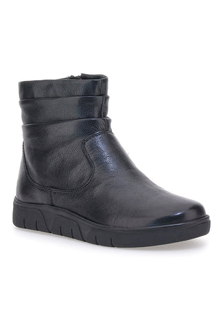 Pittarello 17801 Schwarze Lederstiefeletten mit Memory Foam