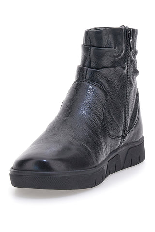 Pittarello 17801 Schwarze Lederstiefeletten mit Memory Foam