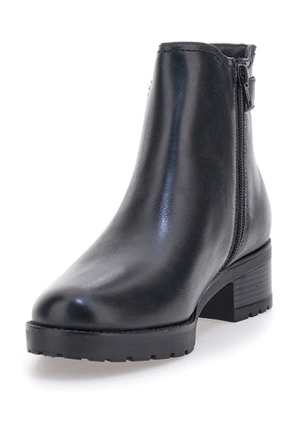 Stivaletti neri con tacco basso e memory foam Pittarello 21162