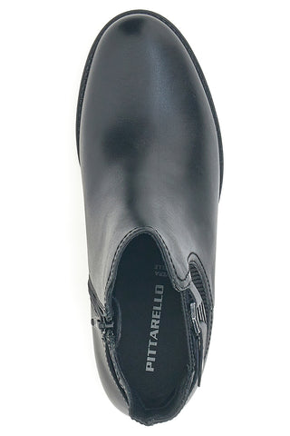 Stivaletti neri con tacco basso e memory foam Pittarello 21162