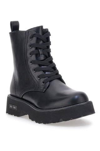 Me & Me 3012 schwarze Amphibien mit Profilsohle