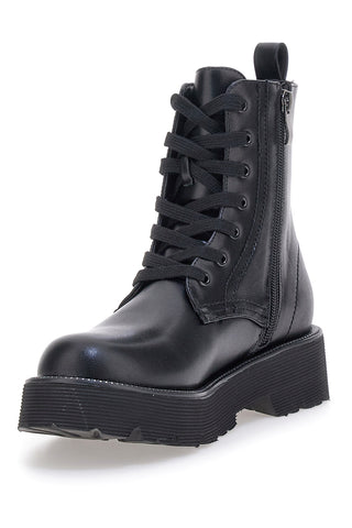 Me & Me 3012 schwarze Amphibien mit Profilsohle