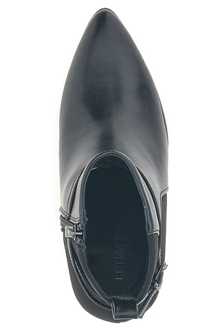 Le Havre Paris 6001 Schwarze Stiefeletten mit hohem Absatz und Knöchelriemen