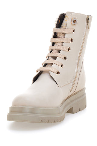 Scarponcini beige con zip laterale e strass Laura Biagiotti L97129600