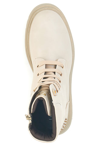 Scarponcini beige con zip laterale e strass Laura Biagiotti L97129600