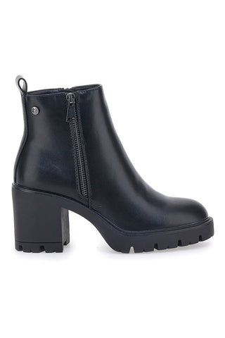 Pittarello BT24182003 schwarze Stiefeletten mit hohem Absatz und dekorativem Reißverschluss