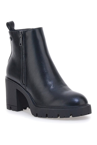 Stivaletti neri con tacco alto e zip decorativa Pittarello Capsule BT24182003