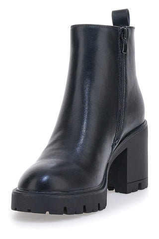 Stivaletti neri con tacco alto e zip decorativa Pittarello Capsule BT24182003