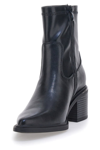 Stivaletti neri con punta affusolata e tacco medio Pittarello BT251146008