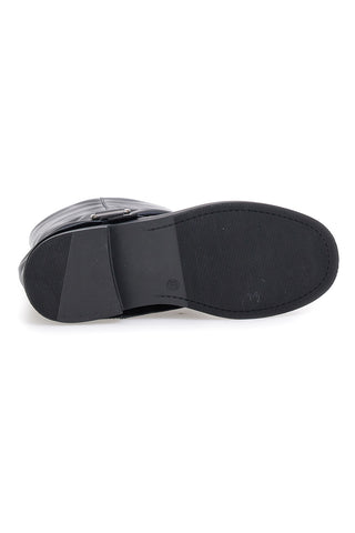 Pittarello Capsule BT251241010 Schwarze Stiefeletten mit Schnalle und weitem Bein