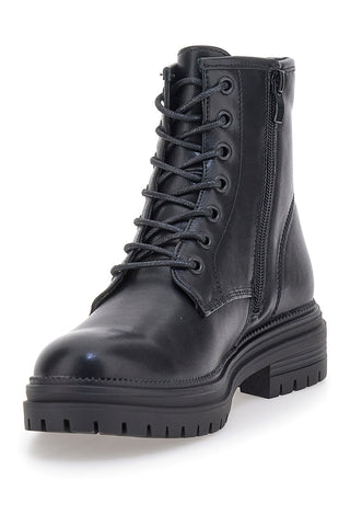 Anfibi neri minimal con fondo carrarmato Pittarello Capsule BT23059037