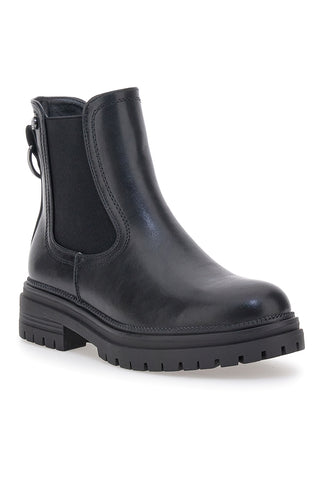 Schwarze Stiefeletten mit dekorativem Ring und Profilsohle Pittarello Kapsel BT23059066A