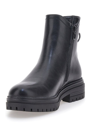 Schwarze Stiefeletten mit dekorativem Ring und Profilsohle Pittarello Kapsel BT23059066A