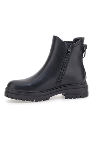 Schwarze Stiefeletten mit dekorativem Ring und Profilsohle Pittarello Kapsel BT23059066A