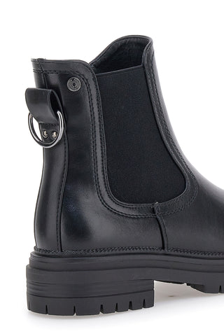 Schwarze Stiefeletten mit dekorativem Ring und Profilsohle Pittarello Kapsel BT23059066A