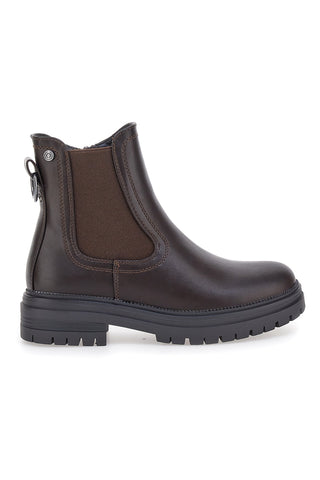 Braune Stiefeletten mit elastischer Seite und Profilsohle Pittarello BT23059066A