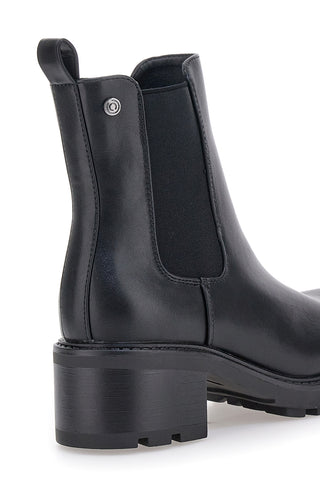 Schwarze Stiefeletten mit breitem Absatz und elastischen Einsätzen Pittarello Kapsel BT24286006