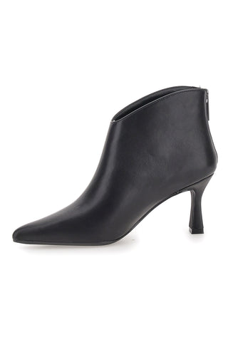 Tronchetti neri con tacco a rocchetto e zip posteriore Nazareno Gabrieli 3707