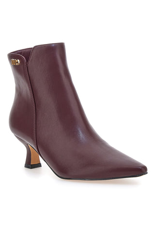 Stivaletti bordeaux con tacco a rocchetto Mon dieu BZD200Q5