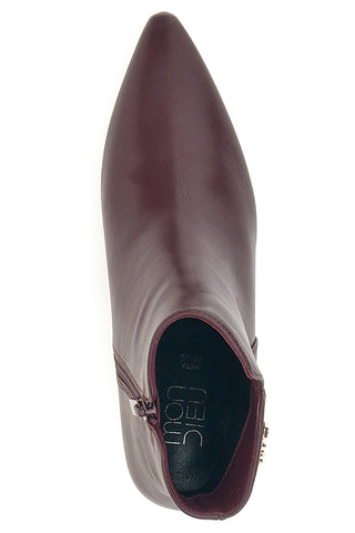 Stivaletti bordeaux con tacco a rocchetto Mon dieu BZD200Q5