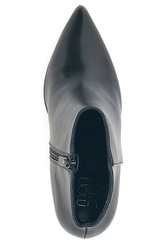Mon dieu 1929Q20 schwarze Stiefeletten mit Spool-Absatz