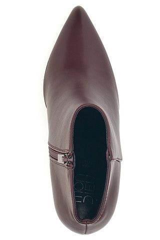 Mon dieu 1929Q20 bordeauxrote Stiefeletten mit Spulenabsatz