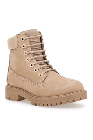 Beige Stiefel mit Profilsohle Altemberg 9065