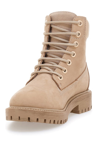 Beige Stiefel mit Profilsohle Altemberg 9065