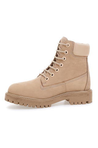 Beige Stiefel mit Profilsohle Altemberg 9065