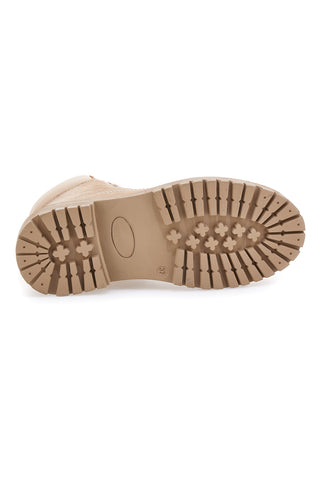 Beige Stiefel mit Profilsohle Altemberg 9065