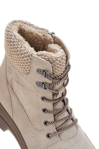 Beige Stiefeletten mit warmer Innenseite und gearbeitetem Kragen Relife 22808B13R