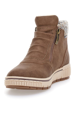 Stivaletti marroni con interno caldo e zip laterale Relife 22801B09R