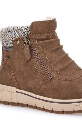 Stivaletti marroni con interno caldo e zip laterale Relife 22801B09R