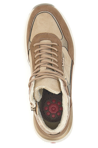 Sneakers alte beige con interno caldo e zip laterale Relife 25807B04R