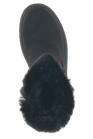 Stivaletti neri con zip laterale, fibbia e interno con pelo Carrera CAW759092020