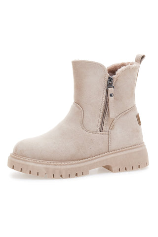 Stivaletti beige con zip laterale e interno con pelo Carrera CAW759106363