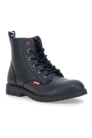 Anfibi neri con zip laterale e dettagli logati Levi's VPHI0098S