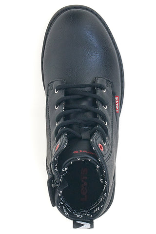 Anfibi neri con zip laterale e dettagli logati Levi's VPHI0098S