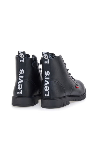 Anfibi neri con zip laterale e dettagli logati Levi's VPHI0098S